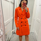 Serena orange blazer dress