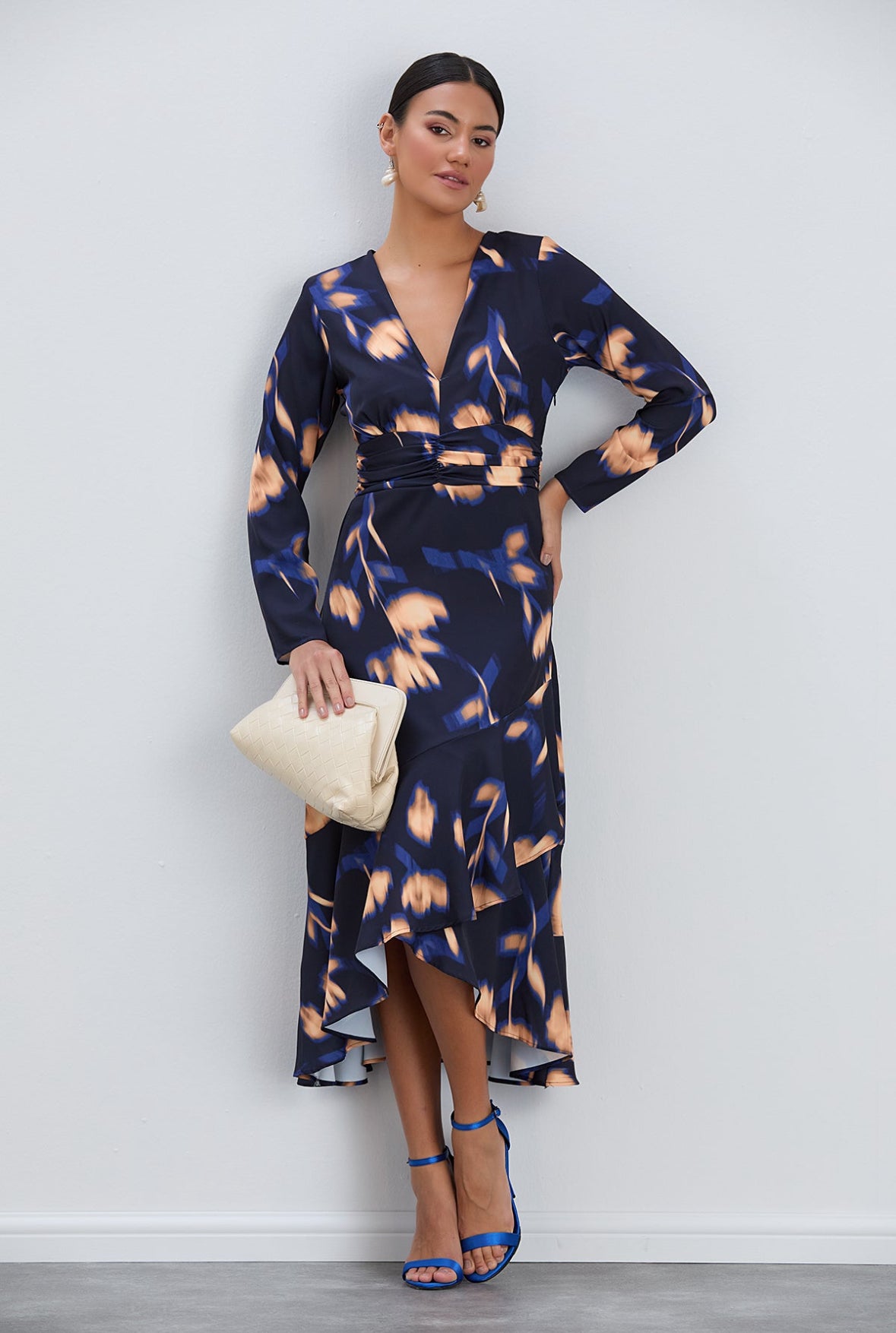 Navy long sleeve dress