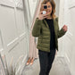 Khaki green padded coat PCbirdie