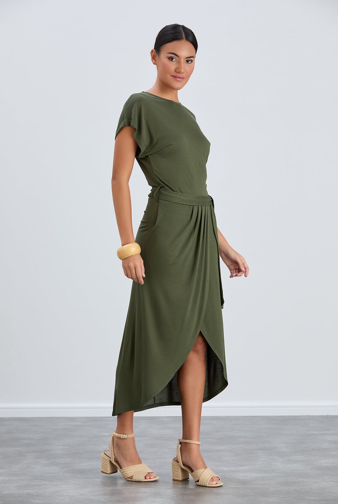 Khaki green dress