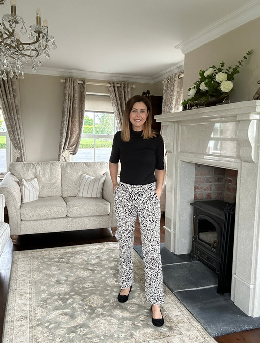 Bydecka black and cream trousers