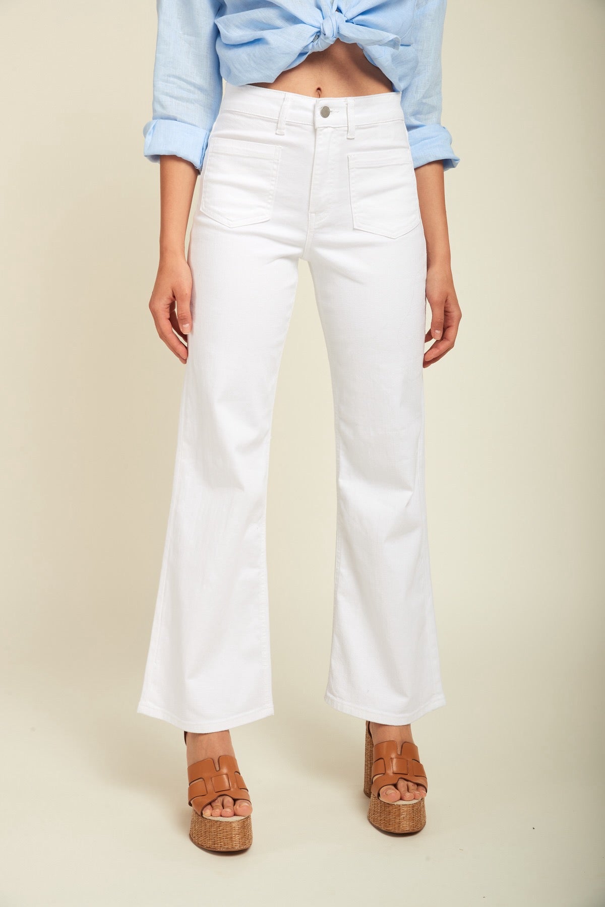 Toxik white wide leg jeans