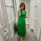 Heida green long dress