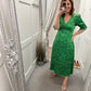 Heida green long dress