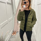 Khaki green padded coat PCbirdie