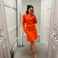 Serena orange blazer dress