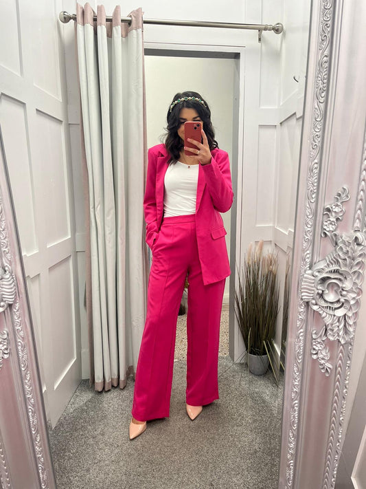 Cerise pink dressy trousers