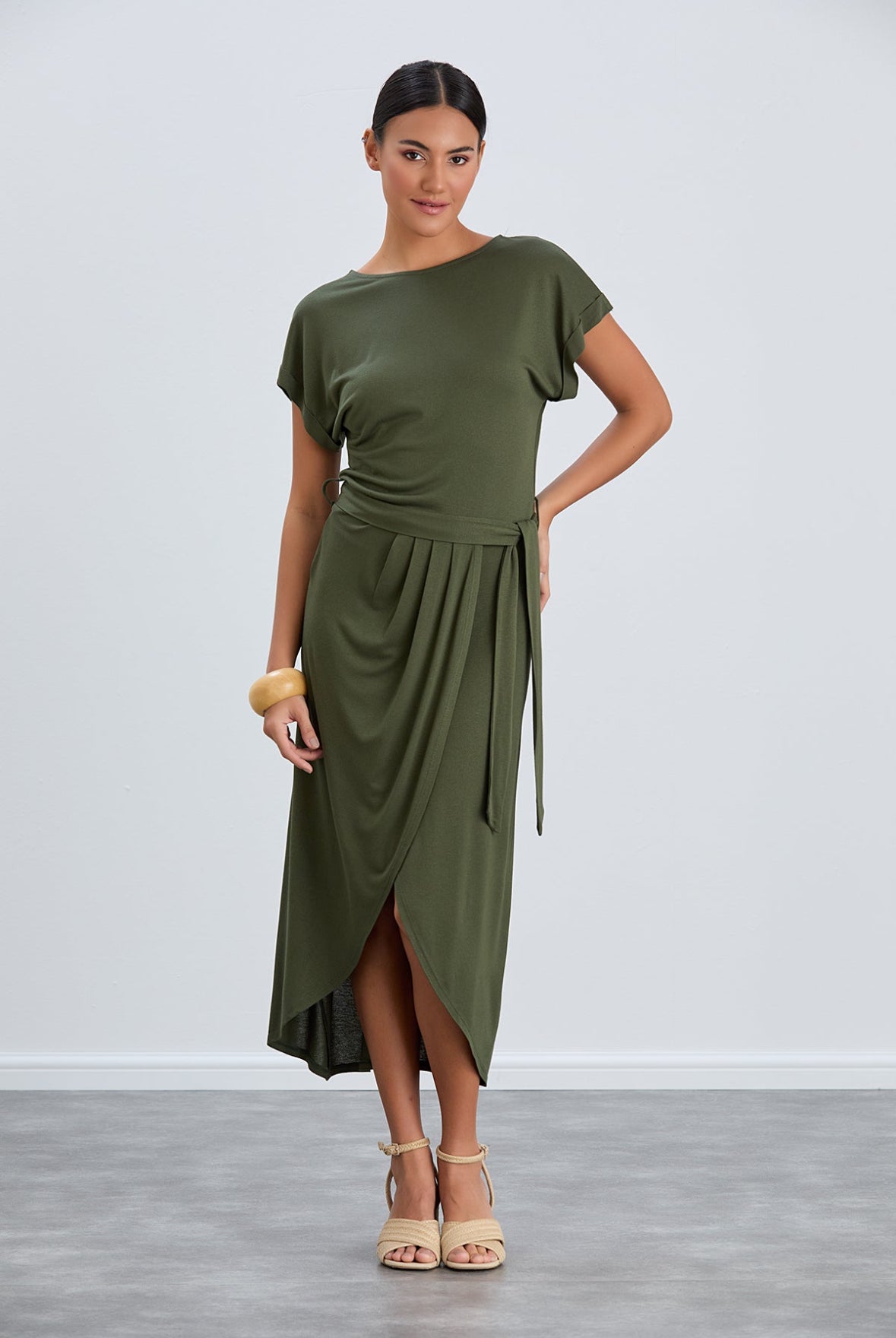 Khaki green dress