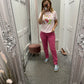 Bymom bylydia red violet pink jeans