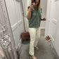 Cream dressy trousers