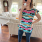 Ona pink and turquoise multi colour top