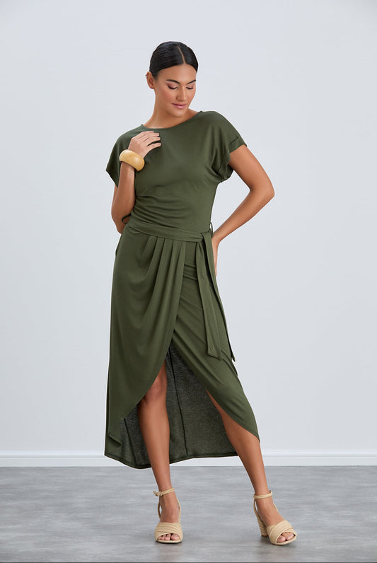 Khaki green dress