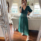 Green Lurex scarlet dress