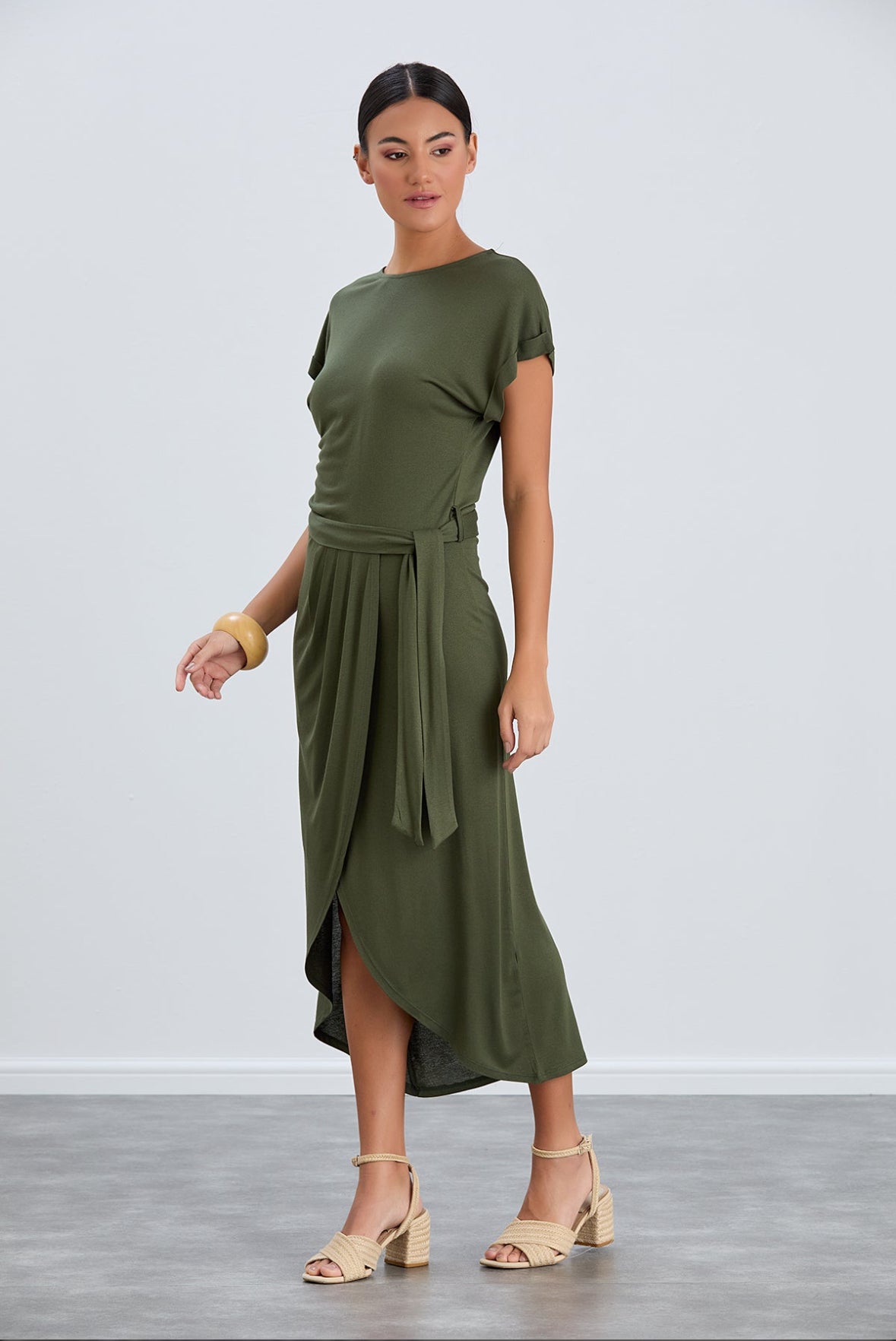 Khaki green dress