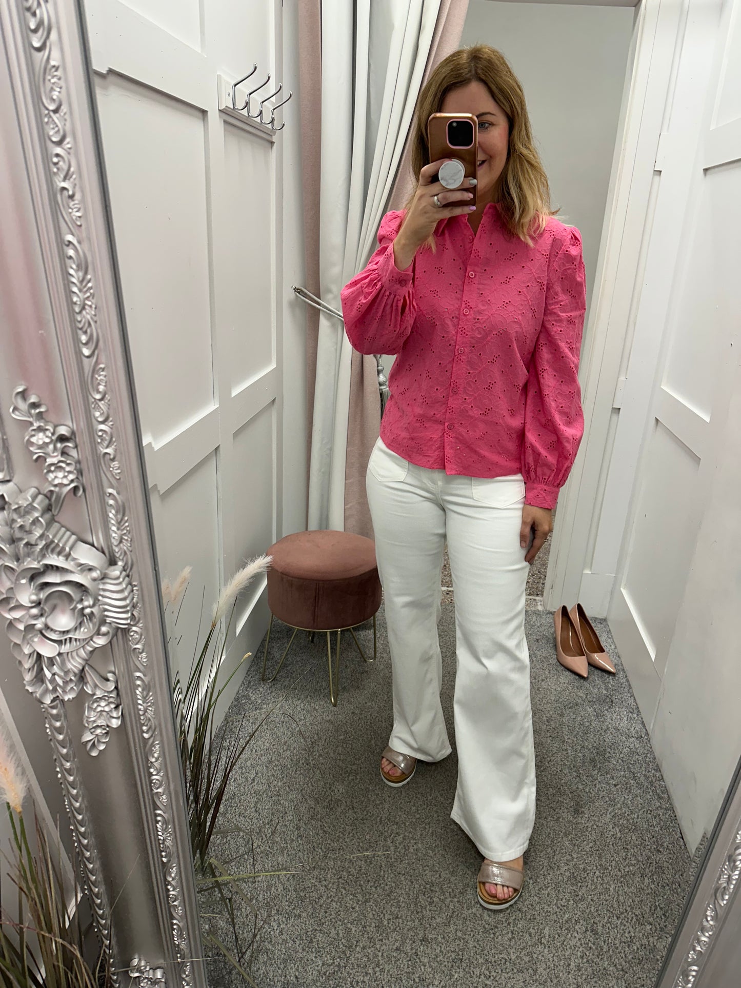 Toxik white wide leg jeans