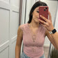 Rosewood pink lace top