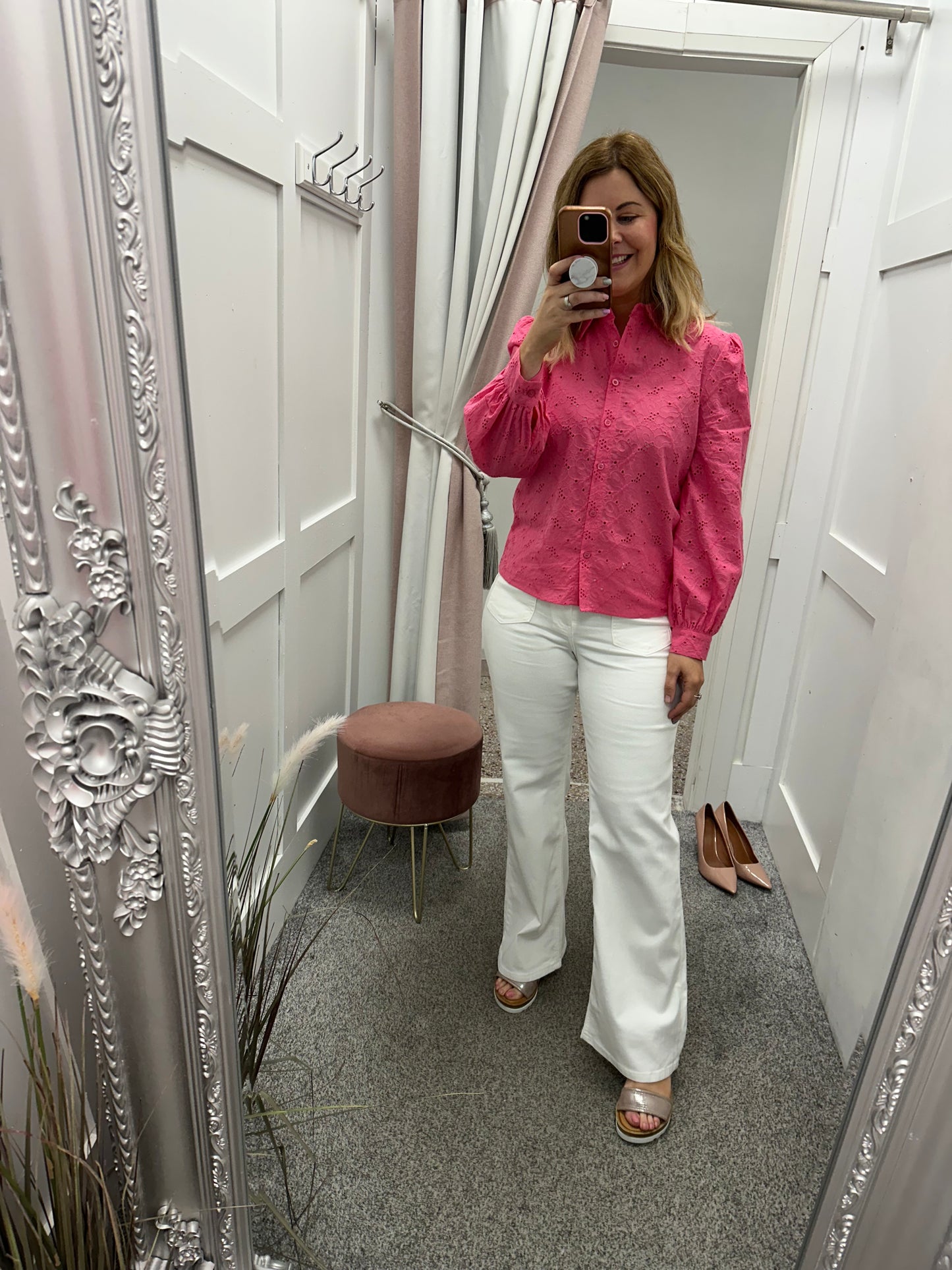 Toxik white wide leg jeans