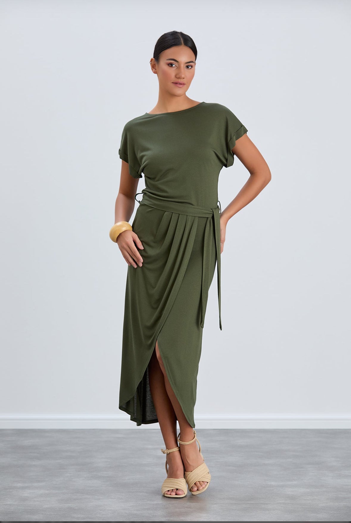 Khaki green dress