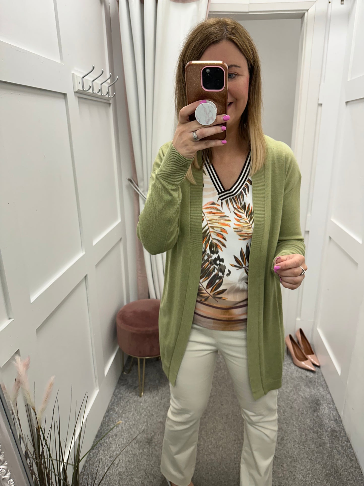 Sage green cardigan