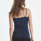 Navy iridescent vest top