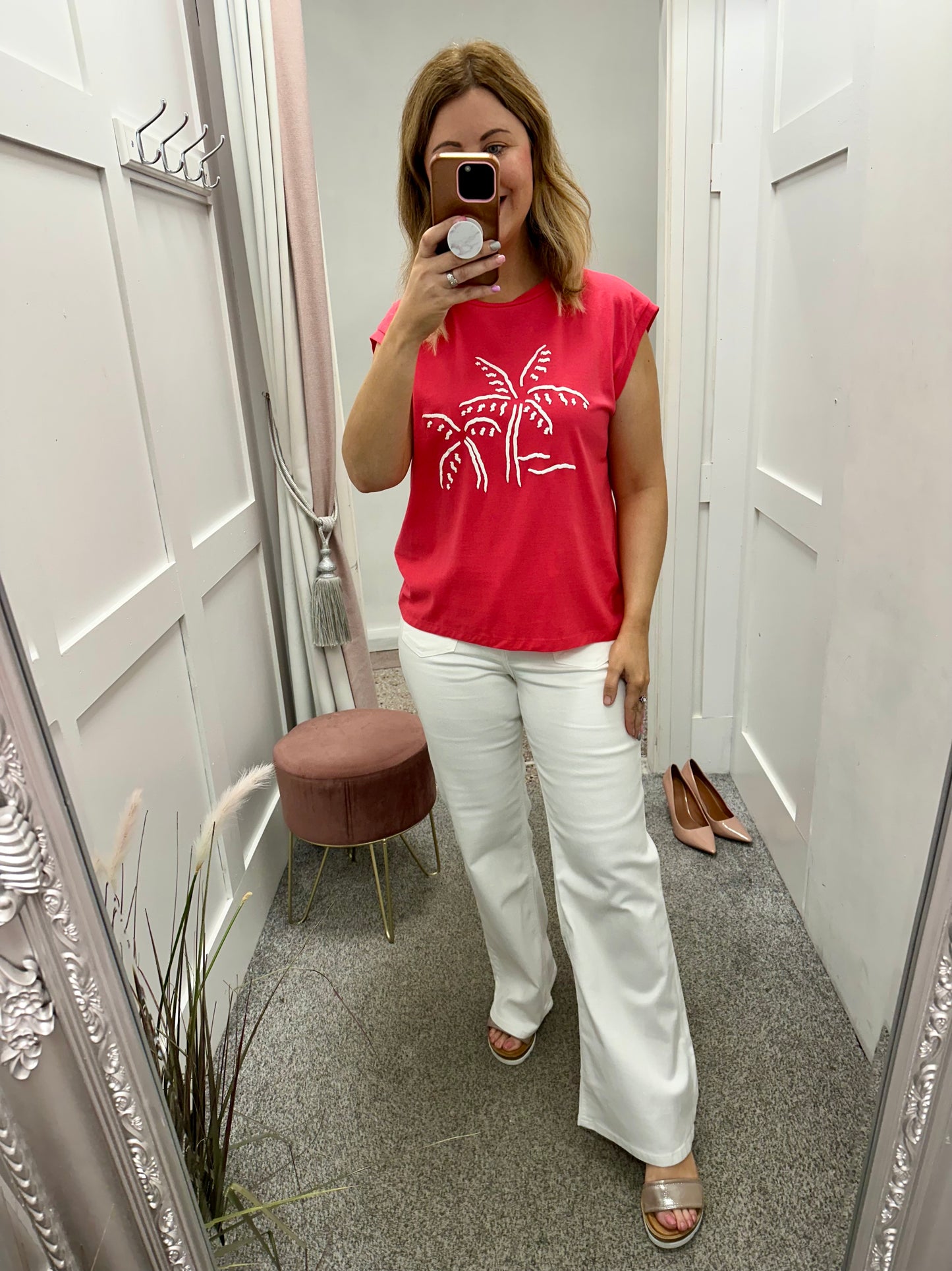 Toxik white wide leg jeans