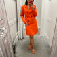 Serena orange blazer dress