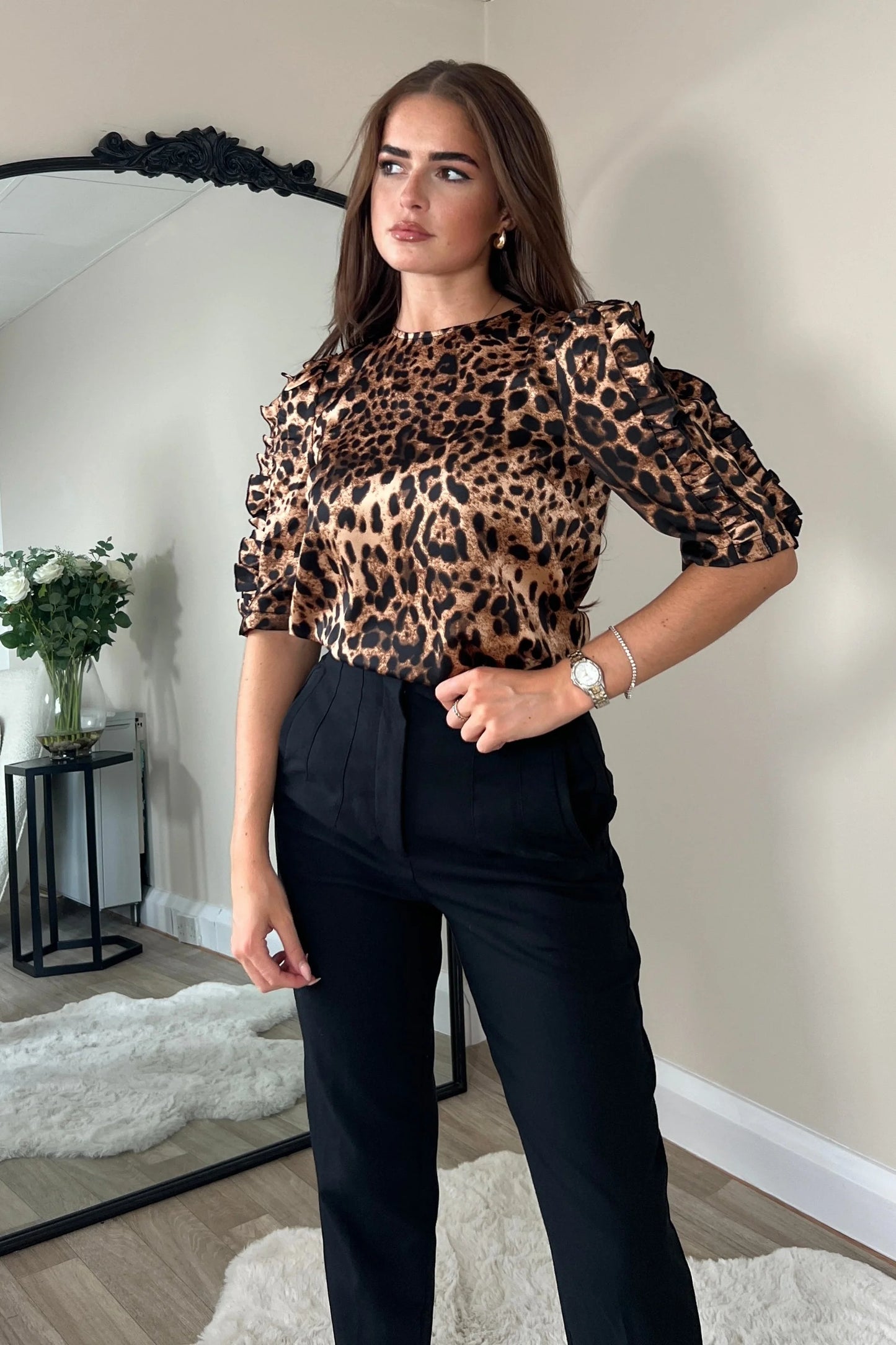 Leopard print top