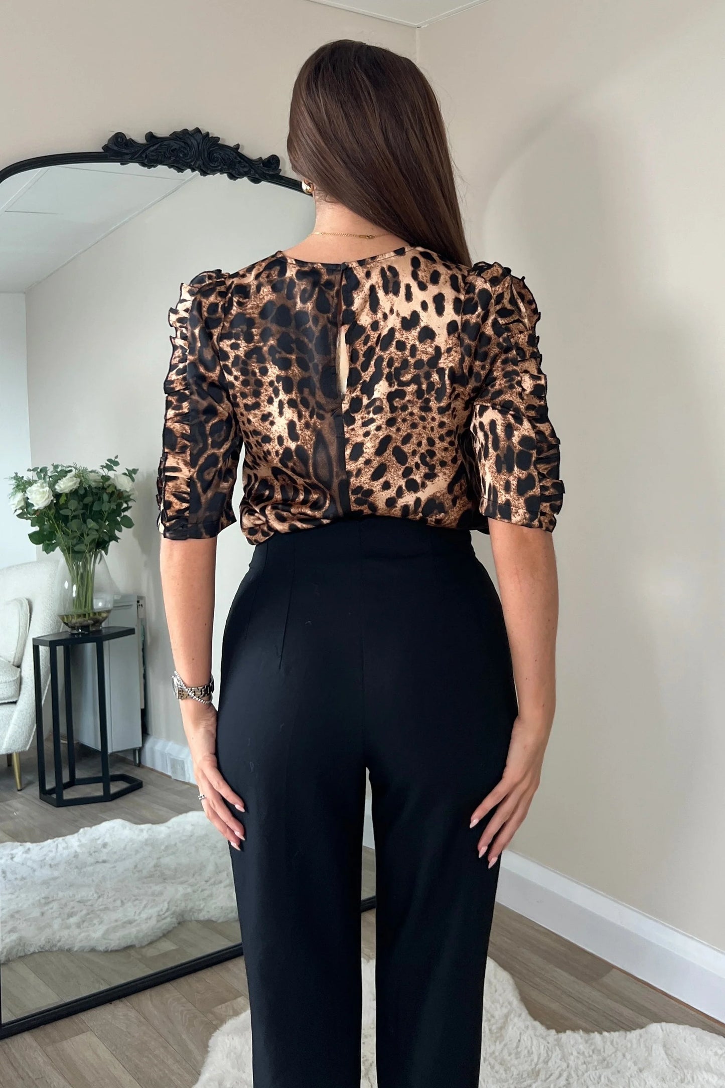 Leopard print top