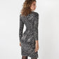 Sequin scattered illusion dress 08707