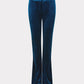 Galaxy blue velour velvet trousers 30726