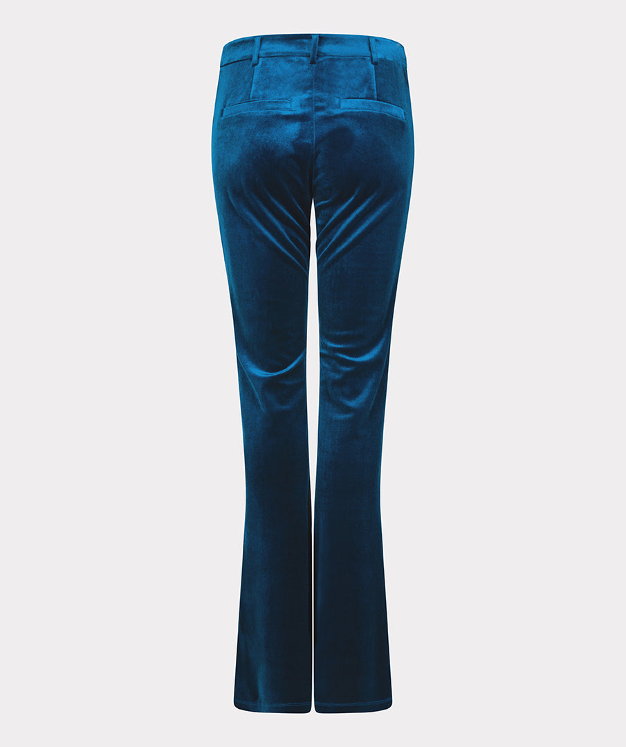 Galaxy blue velour velvet trousers 30726