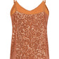 Orange ella sequin top