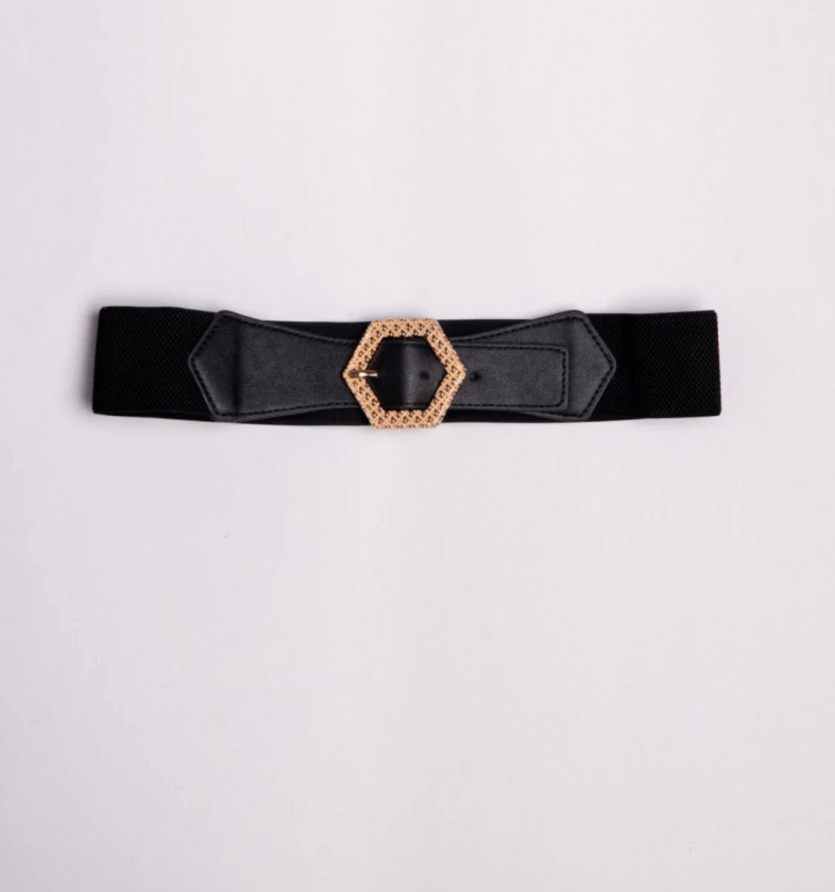 Black Jamaica hexagonal belt