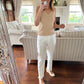 white dressy trousers pantalon traje recto