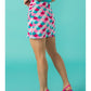 Cleo turquoise and pink scallop skirt