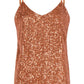 Orange ella sequin top