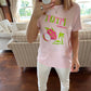White, lime green and pink t shirt 42065