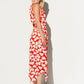 Curazao white and red heart print dress