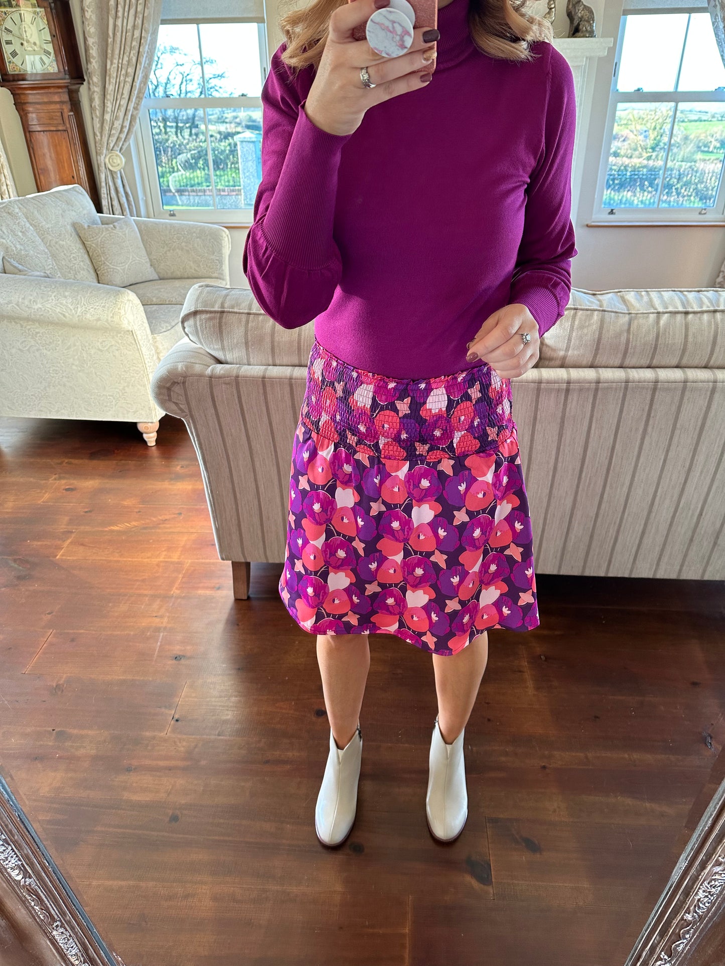 Purple flower skirt Isabella