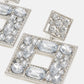 PCpam silver crystal earrings