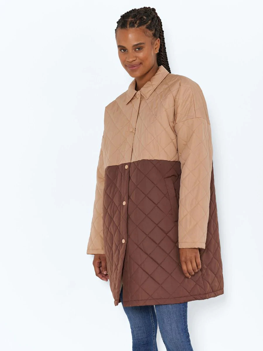 NM Irish cream and cappuccino quilted jacket - Our Secret Boutique  Our Secret Boutique