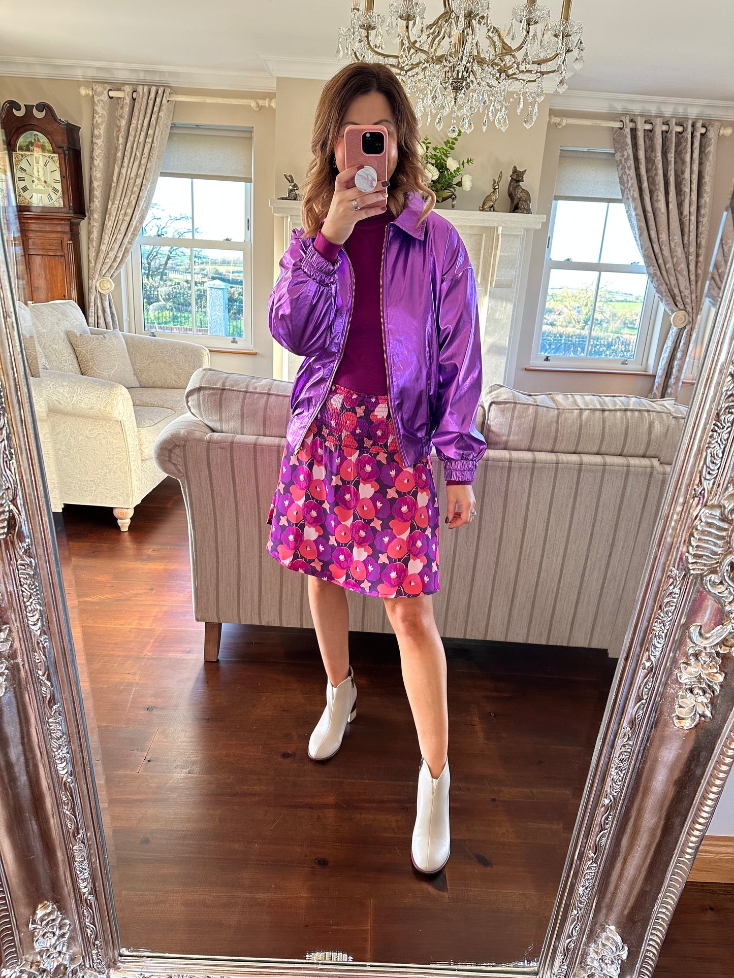 Purple flower skirt Isabella