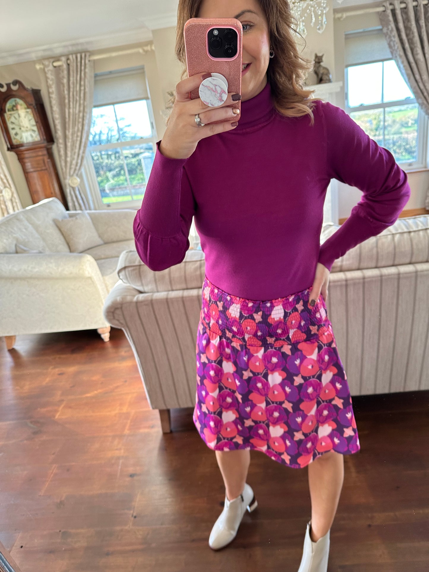 Purple flower skirt Isabella