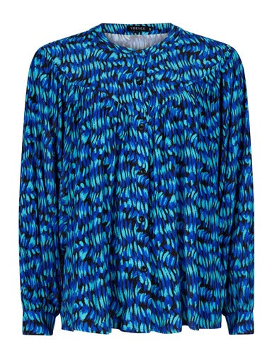 Blouse Mona blue and turquoise