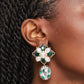 Pcsabbi emerald green, gold and pearl earrings