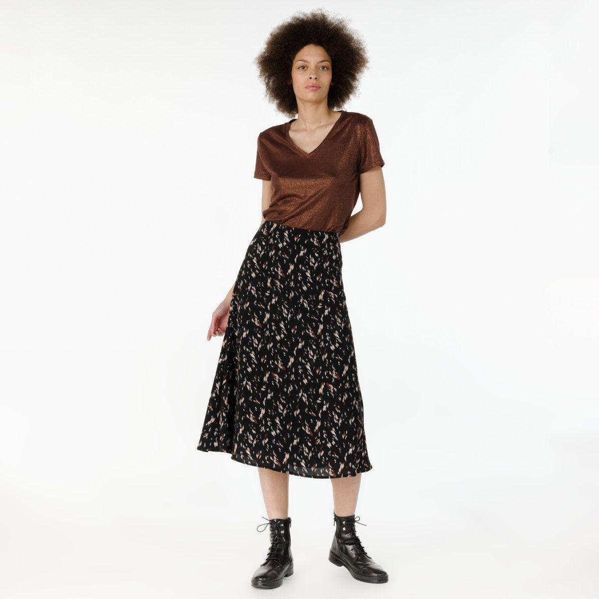 ‘Georgia’ black cream and tan skirt - Our Secret Boutique  Artlove