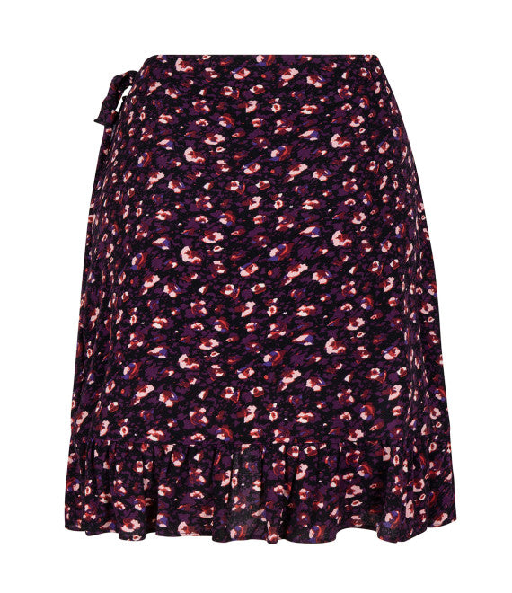Purple leopard print skirt Claire