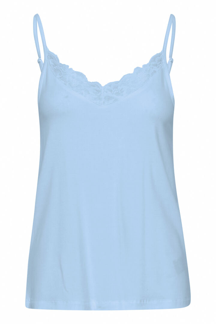 Byrexima blue bell lace vest top