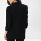 Black Ruched Sleeve Blazer - Our Secret Boutique Our Secret Boutique