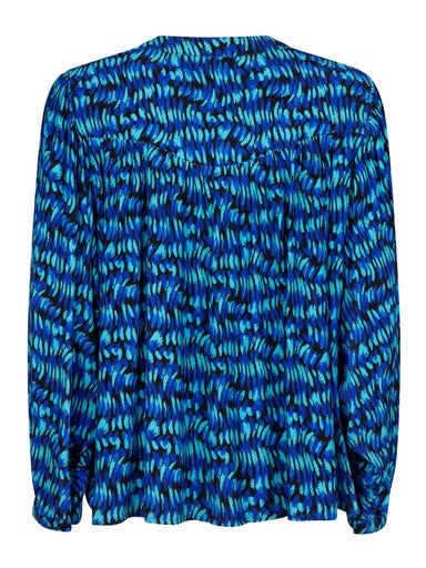 Blouse Mona blue and turquoise